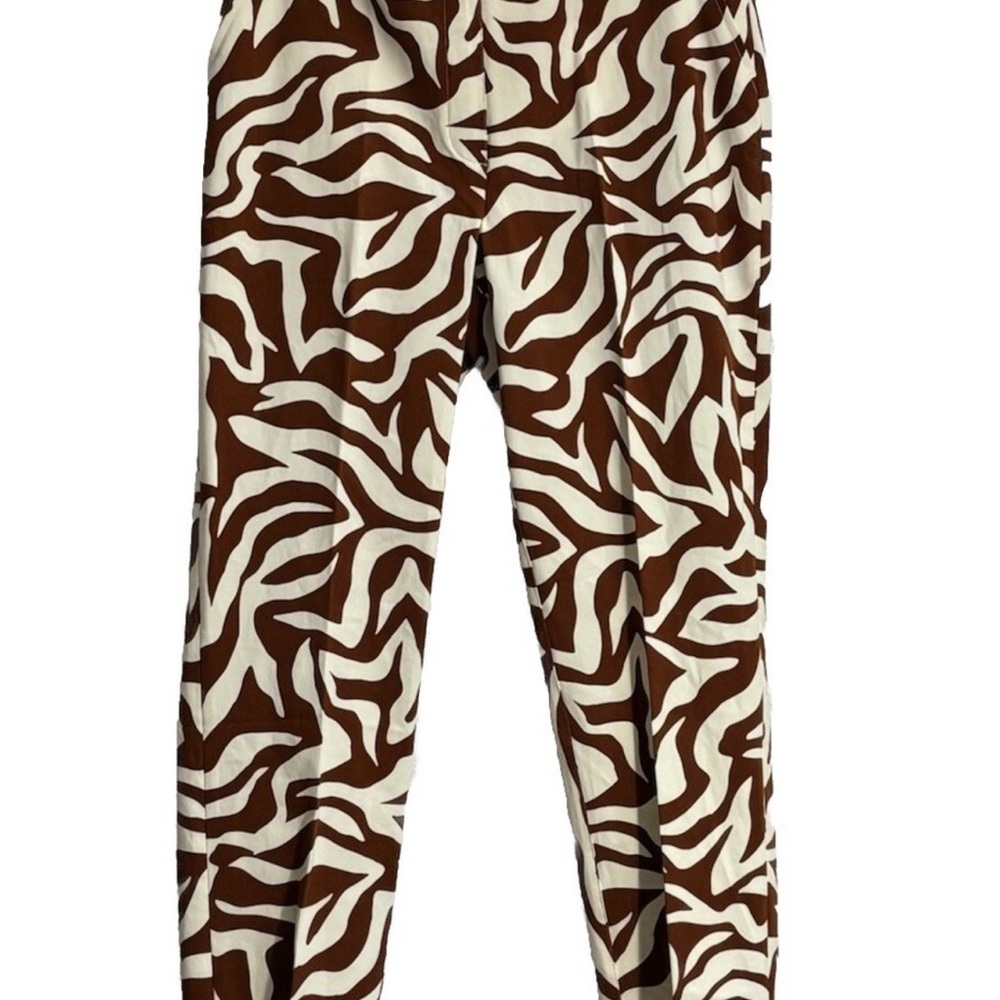 SPANX Zebra Print Pants in Brown and Cream - Picture 3 of 8